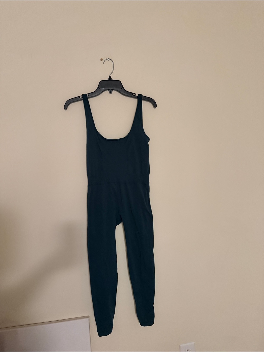 FP Movement by Free People Dark Green Sleeveless Scoop-Back Jumpsuit